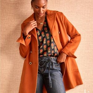 CAbi Women's Burnt Orange Trench Coat